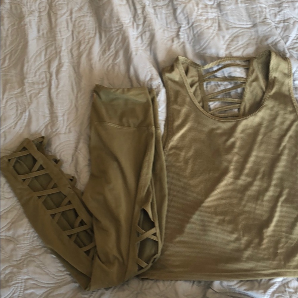 MOVING SALE! Must go!!! Marika crop top & legging